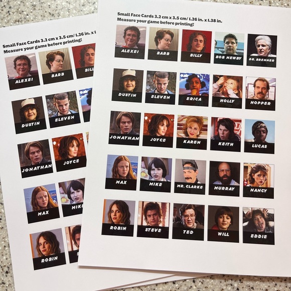 Stranger Things Guess Who Game Cards (game not included) Small game size - Picture 2 of 11